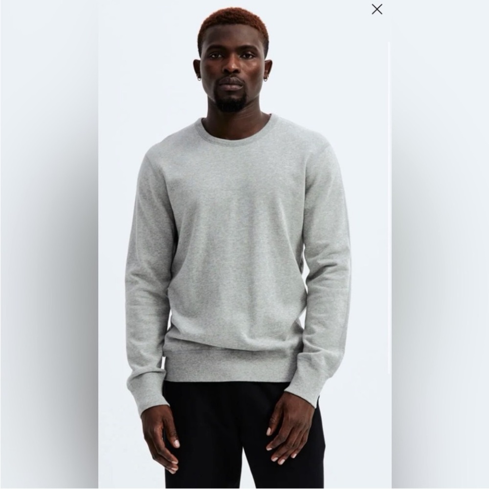 Reigning Champ Black and Gray Knit Casual Sweater New Normcore Size M